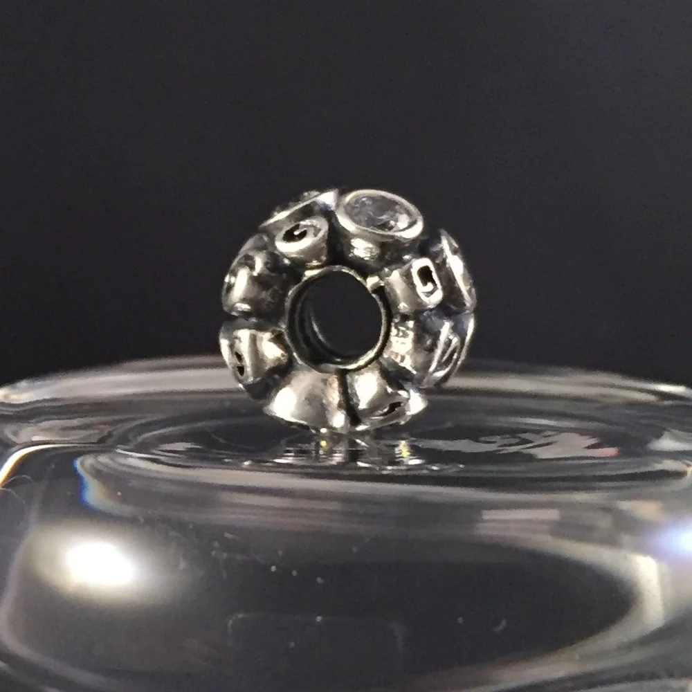 Authentic PANDORA 925 Silver Primrose Clear CZ - Picture 5 of 8